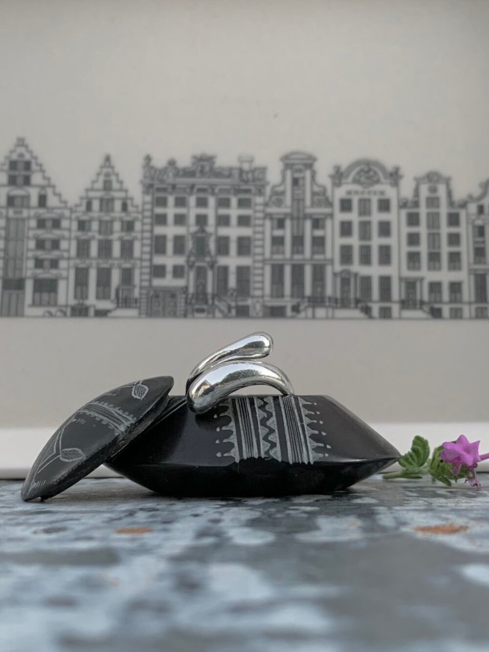 Tiffany & Co Teardrop Elsa Peretti silver ring